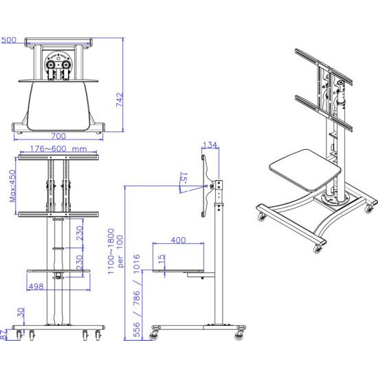 Newstar PLASMA-M1800E support tv