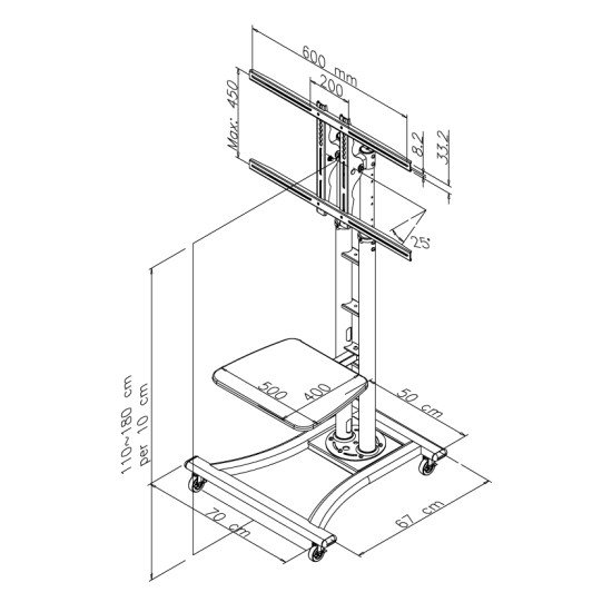 Newstar PLASMA-M1800E support tv