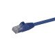 StarTech.com Câble réseau Cat6 Gigabit UTP sans crochet de 15m - Cordon Ethernet RJ45 anti-accroc - M/M - Bleu