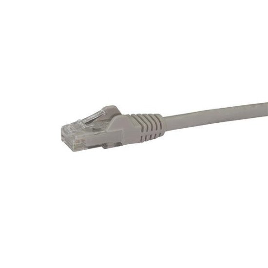 StarTech.com Câble réseau Cat6 Gigabit UTP sans crochet de 15m - Cordon Ethernet RJ45 anti-accroc - M/M - Gris