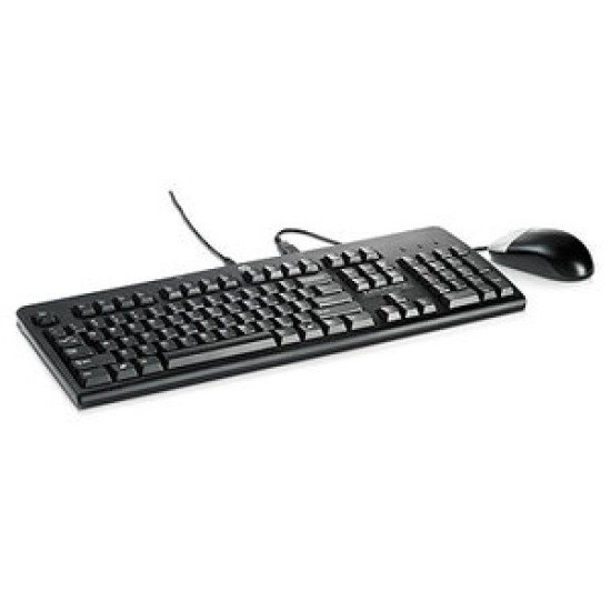 HPE clavier usb et souris, PVC Free, Intl clavier QWERTY Noir