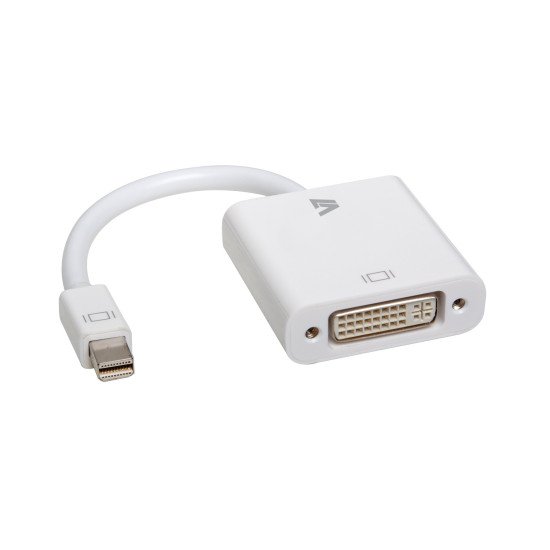 V7 Adaptateur vidéo Mini-DisplayPort mâle vers DVI-D mâle, blanc