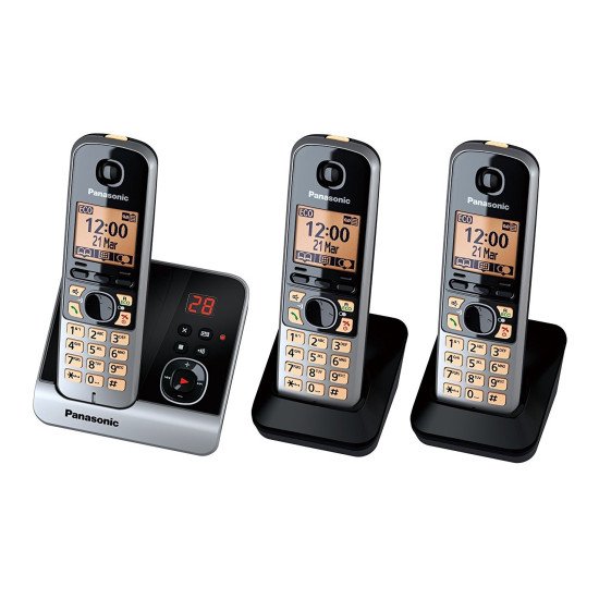 Panasonic KX-TG6723GB téléphone Téléphone DECT Identification de l'appelant Noir