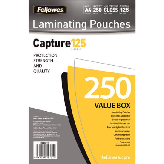 Fellowes Pochettes brillantes A4 125 microns