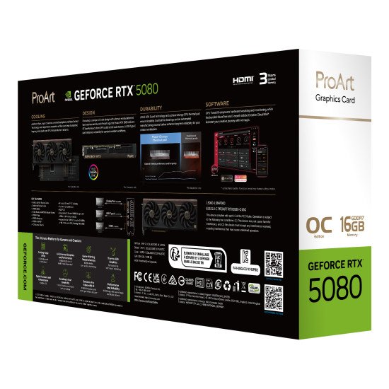 ASUS ProArt -RTX5080-O16G NVIDIA GeForce RTX 5080 16 Go GDDR7