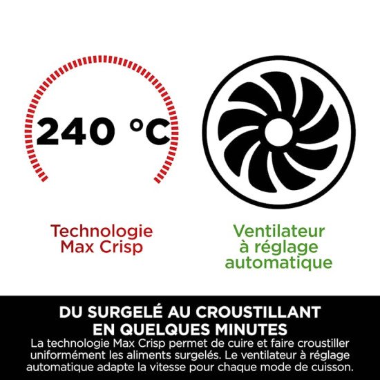 Ninja DualZone Double 7,6 L Autonome Friteuse d'air chaud Noir
