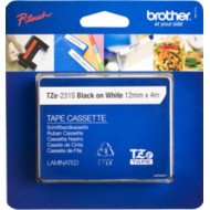 Brother TZE-231S ruban d'étiquette Noir sur blanc Brother TZE-231S ruban d'étiquette Noir sur blanc