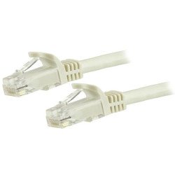StarTech.com Câble réseau Cat6 Gigabit UTP sans crochet de 15m - Cordon Ethernet RJ45 anti-accroc - M/M - Blanc StarTech.com Câble réseau Cat6 Gigabit UTP sans crochet de 15m - Cordon Ethernet RJ45 anti-accroc - M/M - Blanc