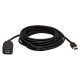 Manhattan Rallonge USB-A active, 5 m, mâle vers femelle, 5 Gbit/s (USB 3.2 Gen 1 / USB 3.0), répéteur intégré, noir, garantie 3 ans, équivalent à USB2AAEXT5M