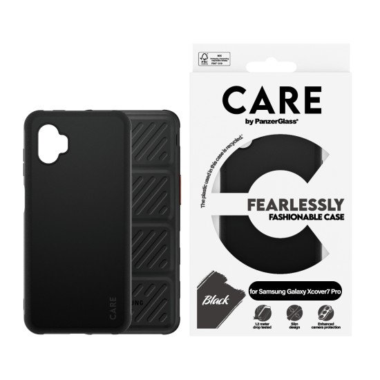 PanzerGlass CARE by ® TPU Case Black Samsung Galaxy Xcover7 Pro 5G coque de protection pour téléphones portables Housse Noir