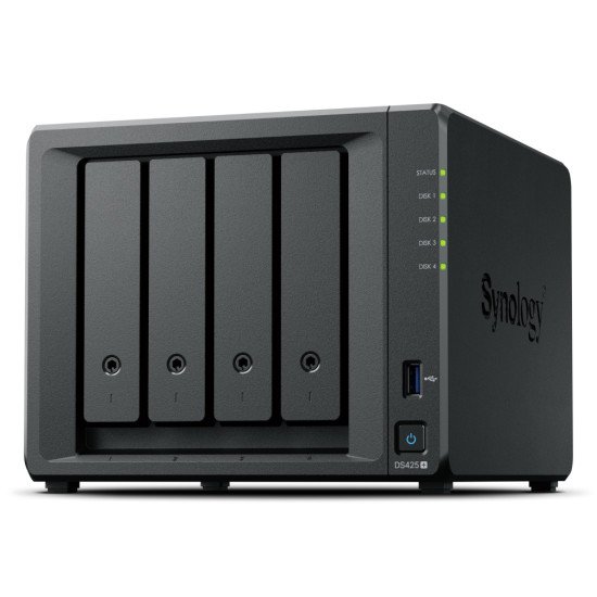 Synology DiskStation DS425+ serveur de stockage NAS Intel® Celeron® J4125 2 Go DDR4 0 To Noir Synology DiskStation DS425+ serveur de stockage NAS Intel® Celeron® J4125 2 Go DDR4 0 To Noir