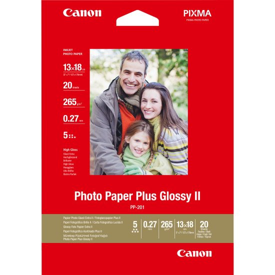 Canon Papier photo brillant extra II 5 × 7 po (13 × 18 cm) PP-201 - 20 feuilles