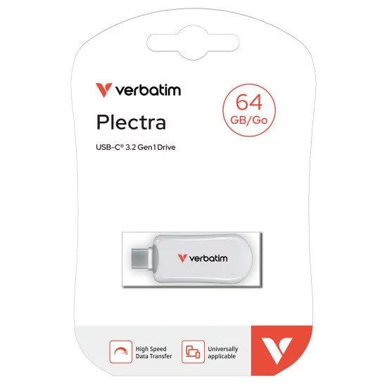 Verbatim 30228 lecteur USB flash 64 Go USB Type-C 3.2 Gen 1 (3.1 Gen 1) Blanc Verbatim 30228 lecteur USB flash 64 Go USB Type-C 3.2 Gen 1 (3.1 Gen 1) Blanc