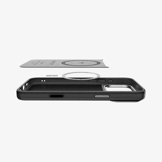 Spigen Enzo Aramid T (MagFit) coque de protection pour téléphones portables 16 cm (6.3") Housse Noir, Argent