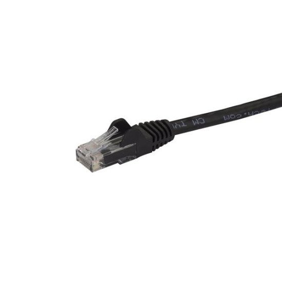 StarTech.com Câble réseau Cat6 Gigabit UTP sans crochet de 50cm - Cordon Ethernet RJ45 anti-accroc - M/M - Noir