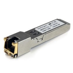 StarTech.com Module de transcepteur SFP Gigabit RJ45 en cuivre compatible Cisco SFP-GE-T - Mini-GBIC avec DDM StarTech.com Module de transcepteur SFP Gigabit RJ45 en cuivre compatible Cisco SFP-GE-T - Mini-GBIC avec DDM