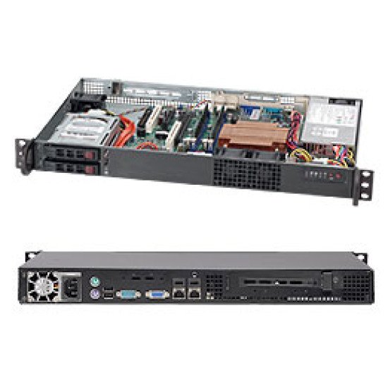 Supermicro SuperChassis 510T-203B Support Noir 200 W