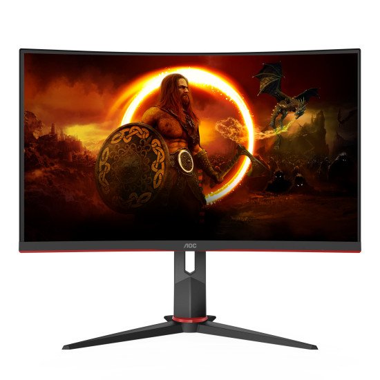 AOC CQ27G2S/BK écran PC 68,6 cm (27") 2560 x 1440 pixels Quad HD Noir, Rouge