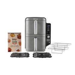 Ninja SL400EU friteuse Double 9,5 L 2470 W Friteuse d'air chaud Noir, Gris Ninja SL400EU friteuse Double 9,5 L 2470 W Friteuse d'air chaud Noir, Gris