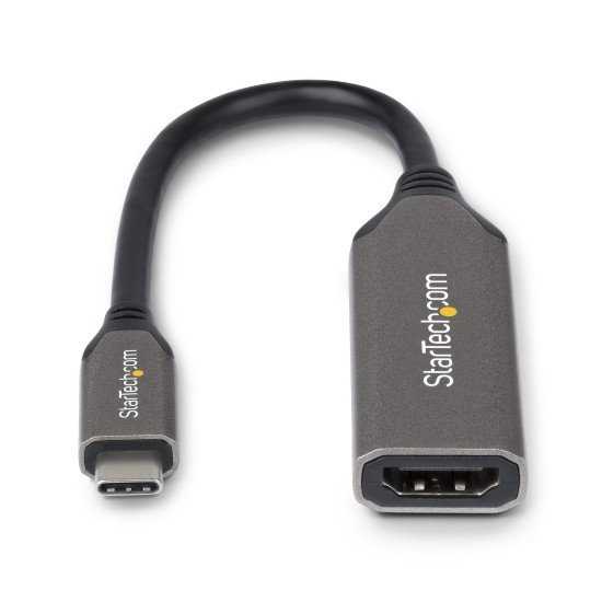 StarTech.com Adaptateur USB-C vers HDMI, 8K 60 Hz / 4K 120 Hz, Compatible Thunderbolt / USB4, Convertisseur USB C vers HDMI 2.1, HDR10+, Câble de 20 cm StarTech.com Adaptateur USB-C vers HDMI, 8K 60 Hz / 4K 120 Hz, Compatible Thunderbolt / USB4, Convertisseur USB C vers HDMI 2.1, HDR10+, Câble de 20 cm