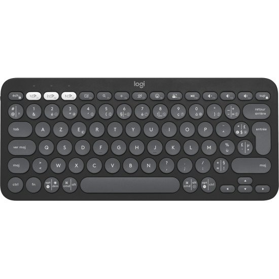 Logitech Pebble Keys 2 K380s clavier RF sans fil + Bluetooth AZERTY Français Graphite