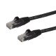 StarTech.com Câble réseau Cat6 Gigabit UTP sans crochet de 1m - Cordon Ethernet RJ45 anti-accroc - M/M - Noir
