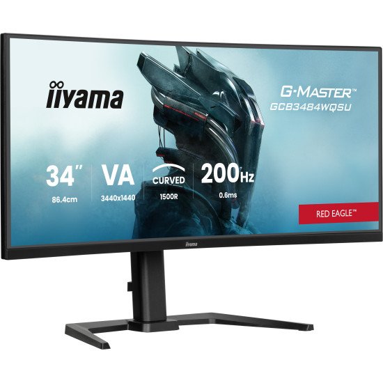 iiyama G-MASTER GCB3484WQSU-B2 34IN PRO-GAMING 0.4MS VA LCD 3440X144 écran PC 86,4 cm (34") 3440 x 1440 pixels UltraWide Quad HD Noir