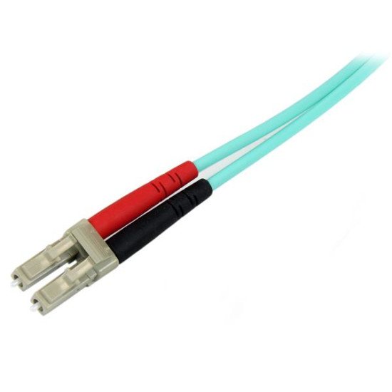 StarTech.com Câble / Jarretière fibre optique duplex multimode 50/125 OM3 de 1m - LC vers LC - LSZH - Aqua
