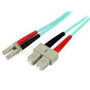 StarTech.com A50FBLCSC1 câble de fibre optique 1 m OM3 LC SC Turquoise StarTech.com A50FBLCSC1 câble de fibre optique 1 m OM3 LC SC Turquoise