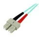 StarTech.com Câble patch à fibre optique LSZH duplex 50/125 multimode turquoise 10 Gb 2 m LC - SC StarTech.com Câble patch à fibre optique LSZH duplex 50/125 multimode turquoise 10 Gb 2 m LC - SC