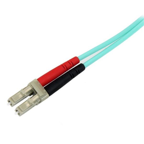 StarTech.com Câble patch à fibre optique LSZH duplex 50/125 multimode turquoise 10 Gb 2 m LC - SC