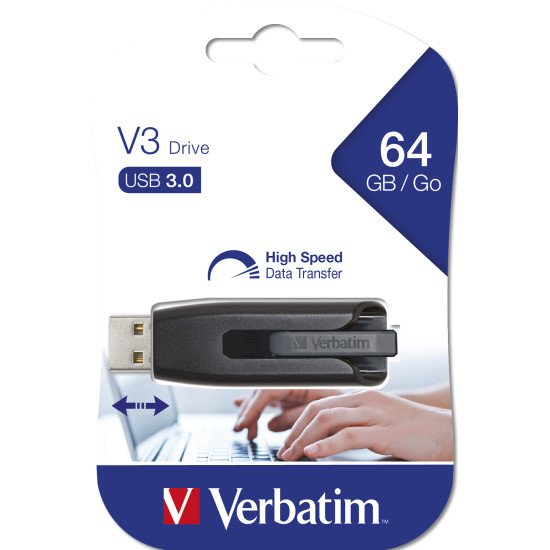 Verbatim V3 lecteur USB flash 64 Go Type-A 3.0 (3.1 Gen 1) 