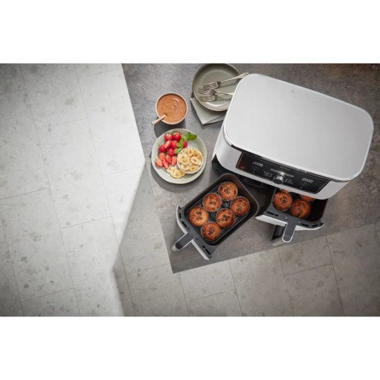 Ninja AF400EU Double 9,5 L Autonome 2470 W Friteuse d'air chaud Blanc Ninja AF400EU Double 9,5 L Autonome 2470 W Friteuse d'air chaud Blanc