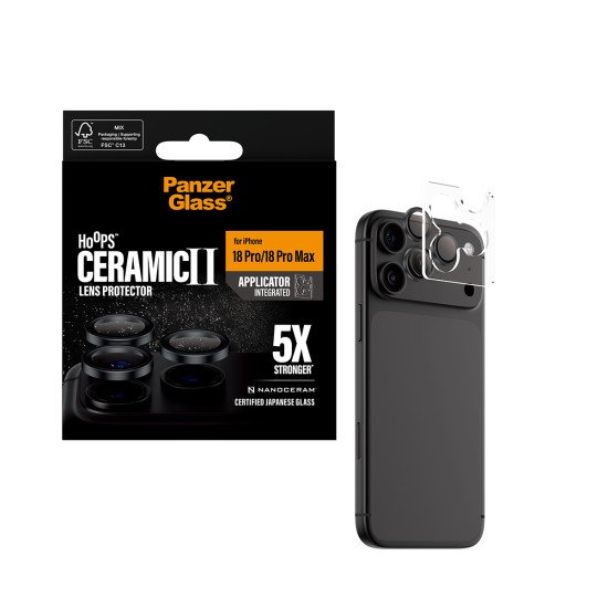 PanzerGlass ® Hoops® Ceramic Camera Lens Protector iPhone 2026 Pro | 2026 Pro Max Protection d'écran transparent 1 pièce(s)
