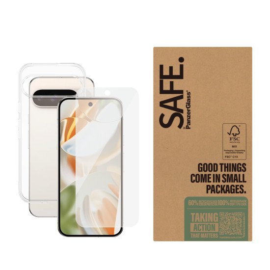 PanzerGlass SAFE. by ® 2-in-1 Bundle Google Pixel 9 5G | 9 Pro 5G | BULK Protection d'écran transparent 50 pièce(s)