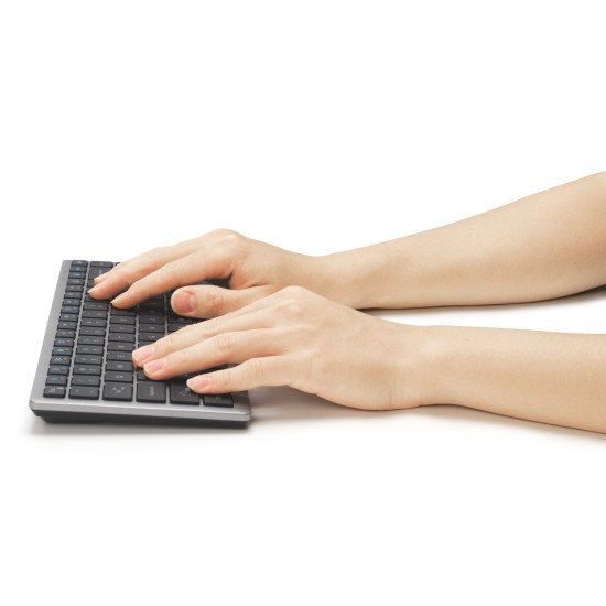 Kensington K75409WW clavier maison/bureau RF sans fil + Bluetooth QWERTY Gris