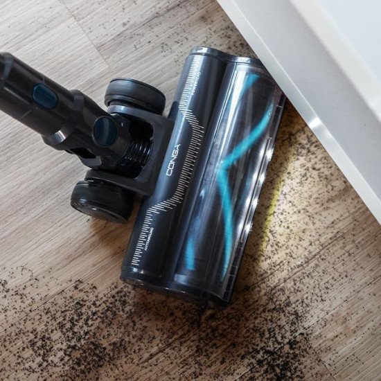 Cecotec Conga Rockstar RS50 Aspirateur balai Batterie Sec Sac à poussière 0,5 L 400 W Noir, Bleu 2200 Ah