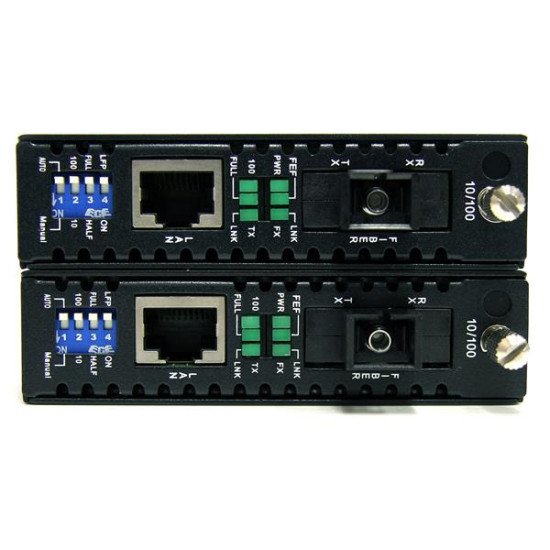 StarTech.com Convertisseur Ethernet sur Fibre Optique MonoMode SC avec WDM - 10/100Mb/s - 20km StarTech.com Convertisseur Ethernet sur Fibre Optique MonoMode SC avec WDM - 10/100Mb/s - 20km