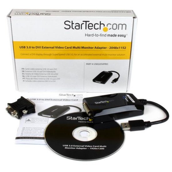 StarTech.com Adaptateur vidéo multi-écrans USB 3.0 vers DVI-I / VGA - Carte graphique externe - 2048x1152