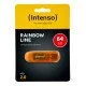 Intenso Rainbow Line clé USB 64 Go USB Type-A 2.0 Orange Intenso Rainbow Line clé USB 64 Go USB Type-A 2.0 Orange