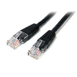 StarTech.com Câble patch UTP Cat5e de 15 m avec RJ45 moulé noir - Cordon de connexion de 15 m StarTech.com Câble patch UTP Cat5e de 15 m avec RJ45 moulé noir - Cordon de connexion de 15 m