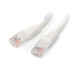 StarTech.com Câble patch UTP Cat5e de 15 m avec RJ45 moulé blanc - Cordon de connexion de 15 m StarTech.com Câble patch UTP Cat5e de 15 m avec RJ45 moulé blanc - Cordon de connexion de 15 m