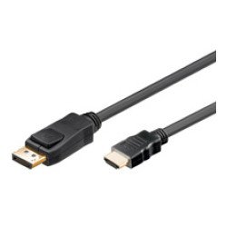 Goobay 1m DP/HDMI DisplayPort Noir Goobay 1m DP/HDMI DisplayPort Noir