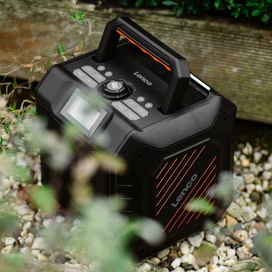 Lenco ODR-160GY Radio portable Analogique et numérique Noir, Orange