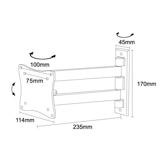 Newstar FPMA-W820BLACK support mural tv