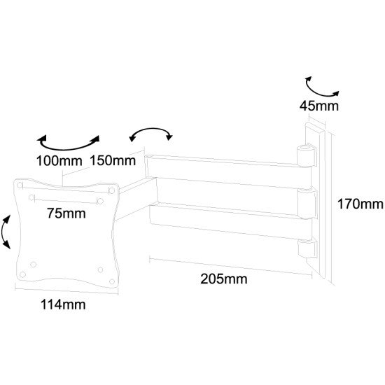 Newstar FPMA-W830BLACK support mural tv