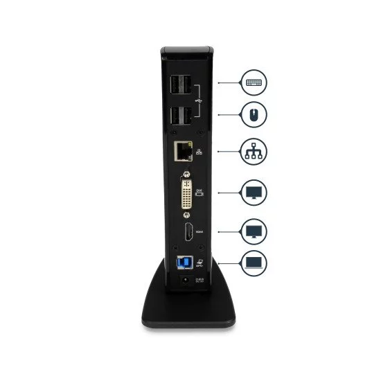 Station d'accueil USB 3.0 double affichage HDMI et DVI pour ordinateur  portable - 4K