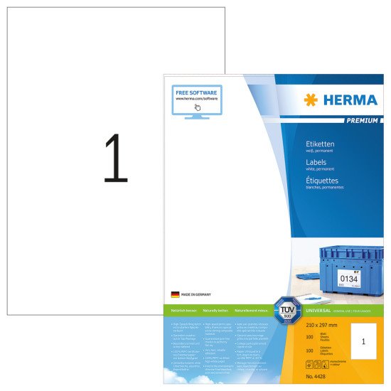 HERMA 4428 étiquette à imprimer Blanc Imprimante d'étiquette adhésive