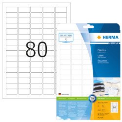 HERMA Étiquettes Premium A4 35.6x16.9 mm, blanches, papier mat, 2000 pcs HERMA Étiquettes Premium A4 35.6x16.9 mm, blanches, papier mat, 2000 pcs