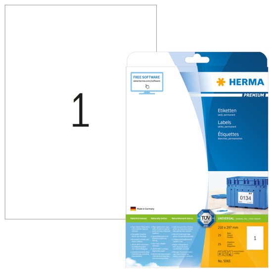 HERMA 5065 étiquette à imprimer Blanc Imprimante d'étiquette adhésive